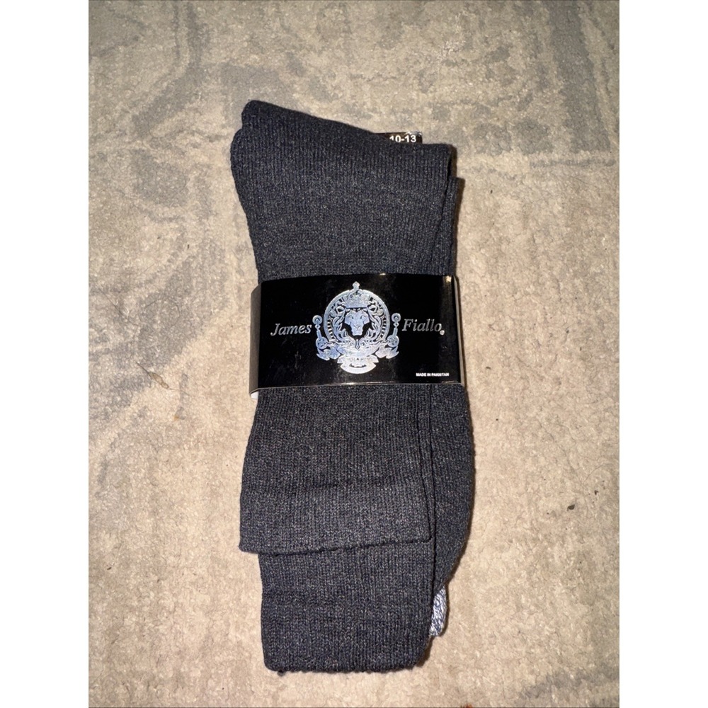 New James Fiallo Thermal BOOT Socks 2-Pair Mens Sz 10-13 Shoe‎ Gray